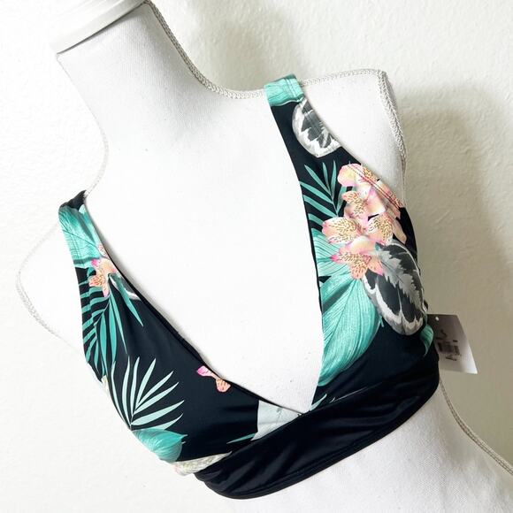SKYE ISABELLA FLORAL LEAF BIKINI SWIMMING WOMEN TOP BRAND NEW SIZE LARGE - Picture 1 of 7